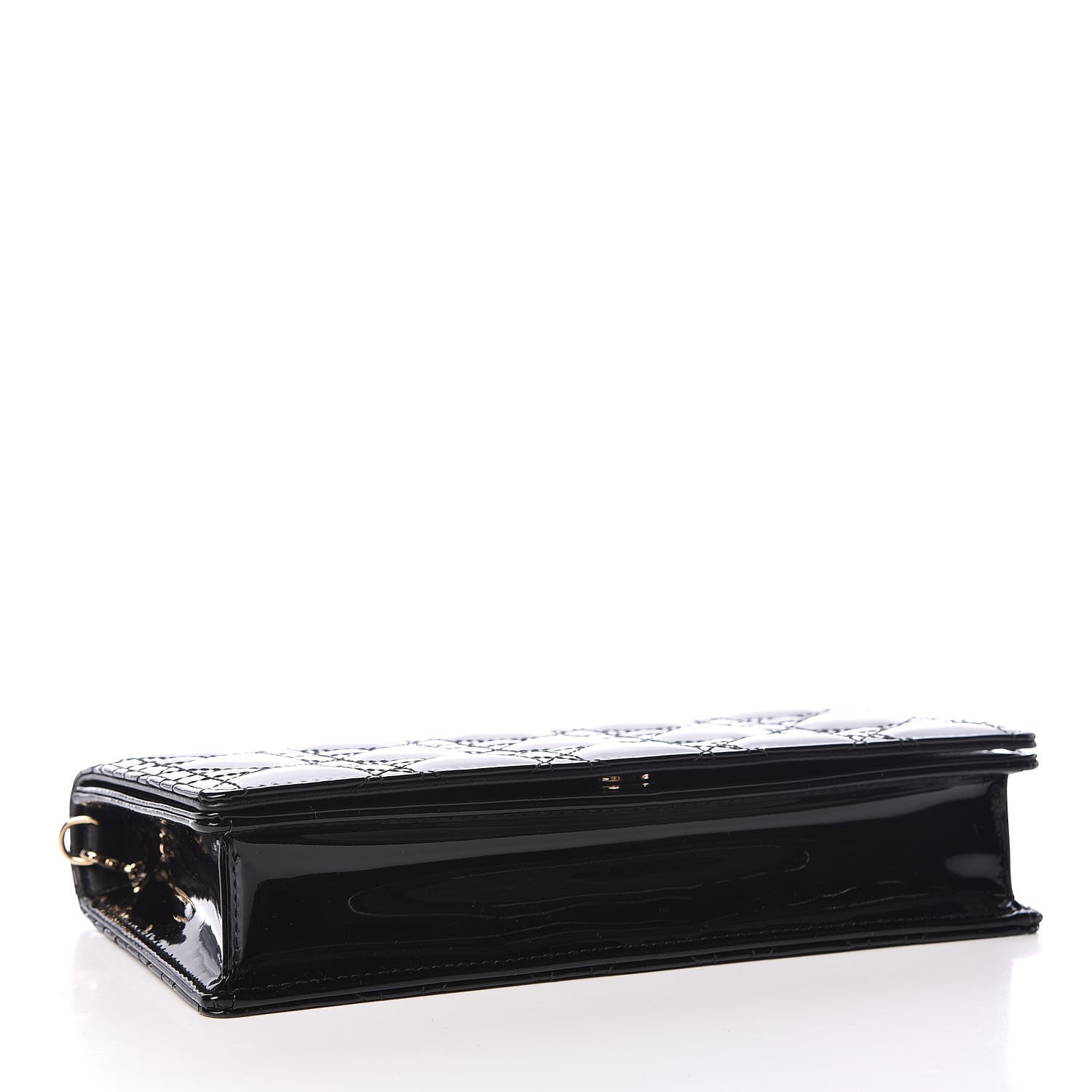 Christian Dior Patent Cannage Lady Dior Convertible Clutch Black 5 of 13