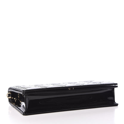 Christian Dior Patent Cannage Lady Dior Convertible Clutch Black 5 of 13