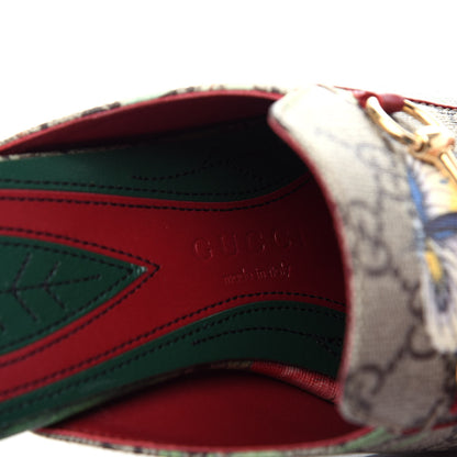 Gucci GG Supreme Monogram Tian Womens Princetown Slippers 38 Beige Ebony Multicolor 8 of 11
