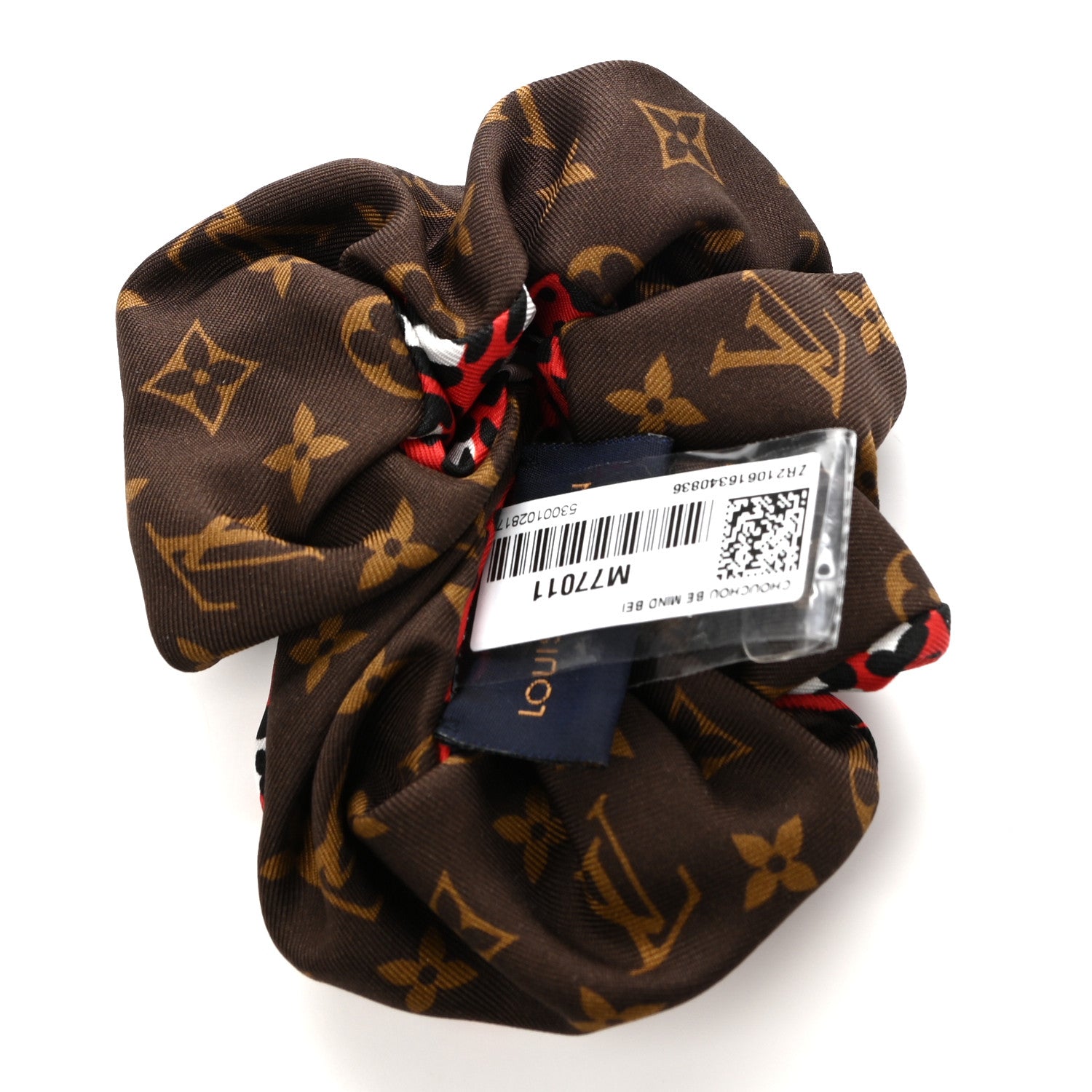 Louis Vuitton Silk Be Mindful Chouchou Scrunchie Beige 2 of 5