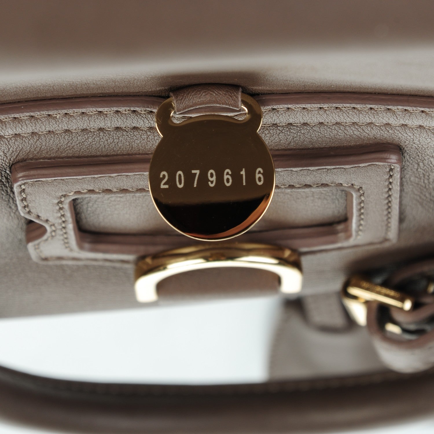 Mulberry Calfskin Studded Medium Cara Delevingne Convertible Satchel Taupe 7 of 7