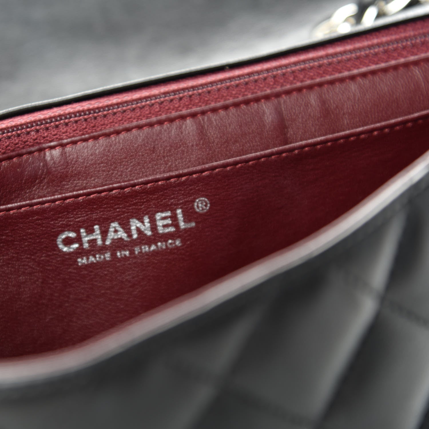 Chanel Lambskin Quilted Jumbo Single Flap Black 9 of 12