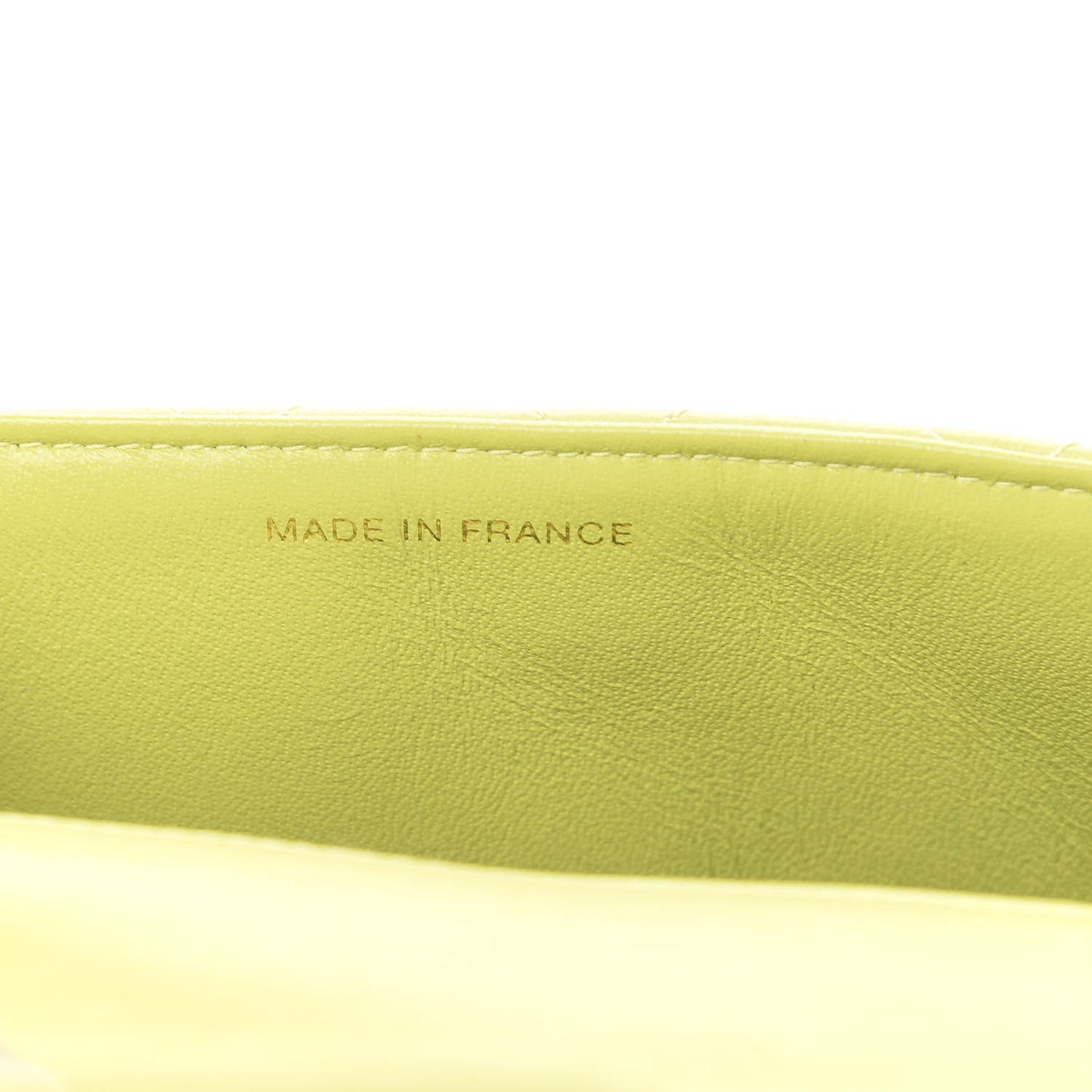 Lambskin Quilted Mini Square Flap Green