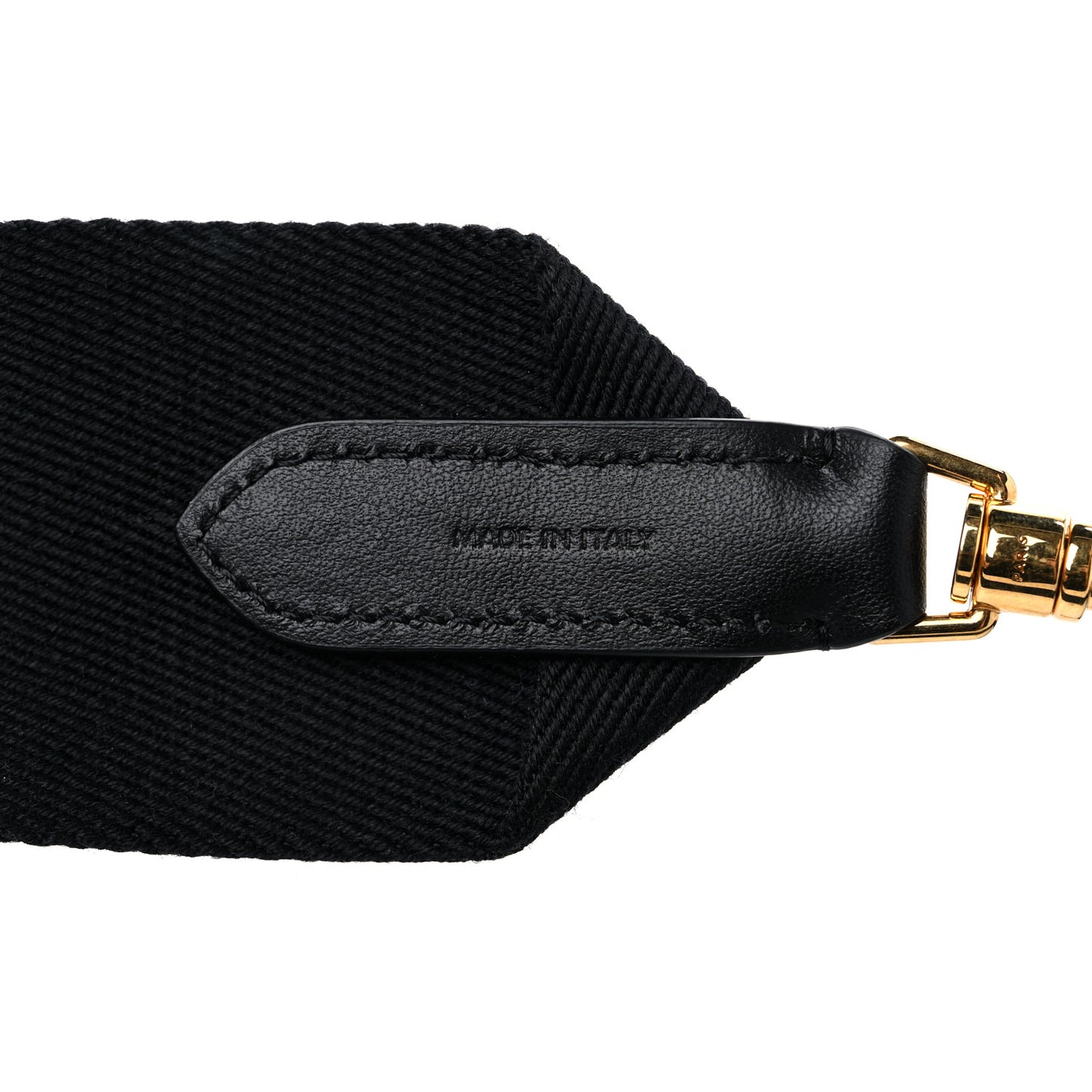 Jacquard Wool Logo Short Strap Black Beige