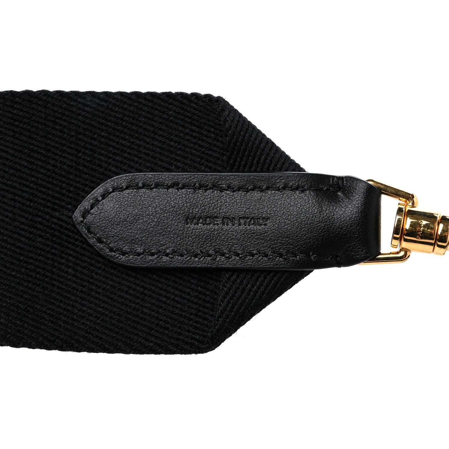 Celine Jacquard Wool Logo Short Strap Black Beige 4 of 5