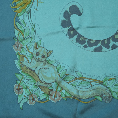 Hermes Silk Dip Dye Jungle Love Scarf 90 Menthol Canard Ocre 7 of 11