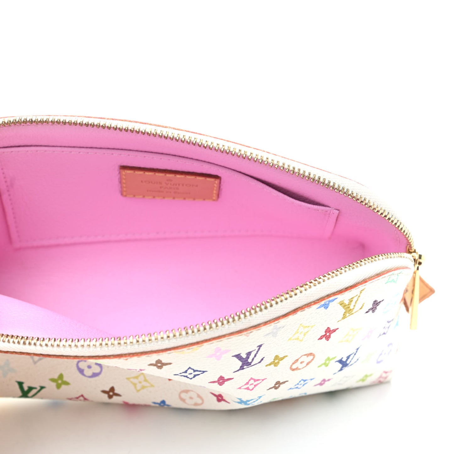 Monogram Multicolor Cosmetic Pouch White Litchi