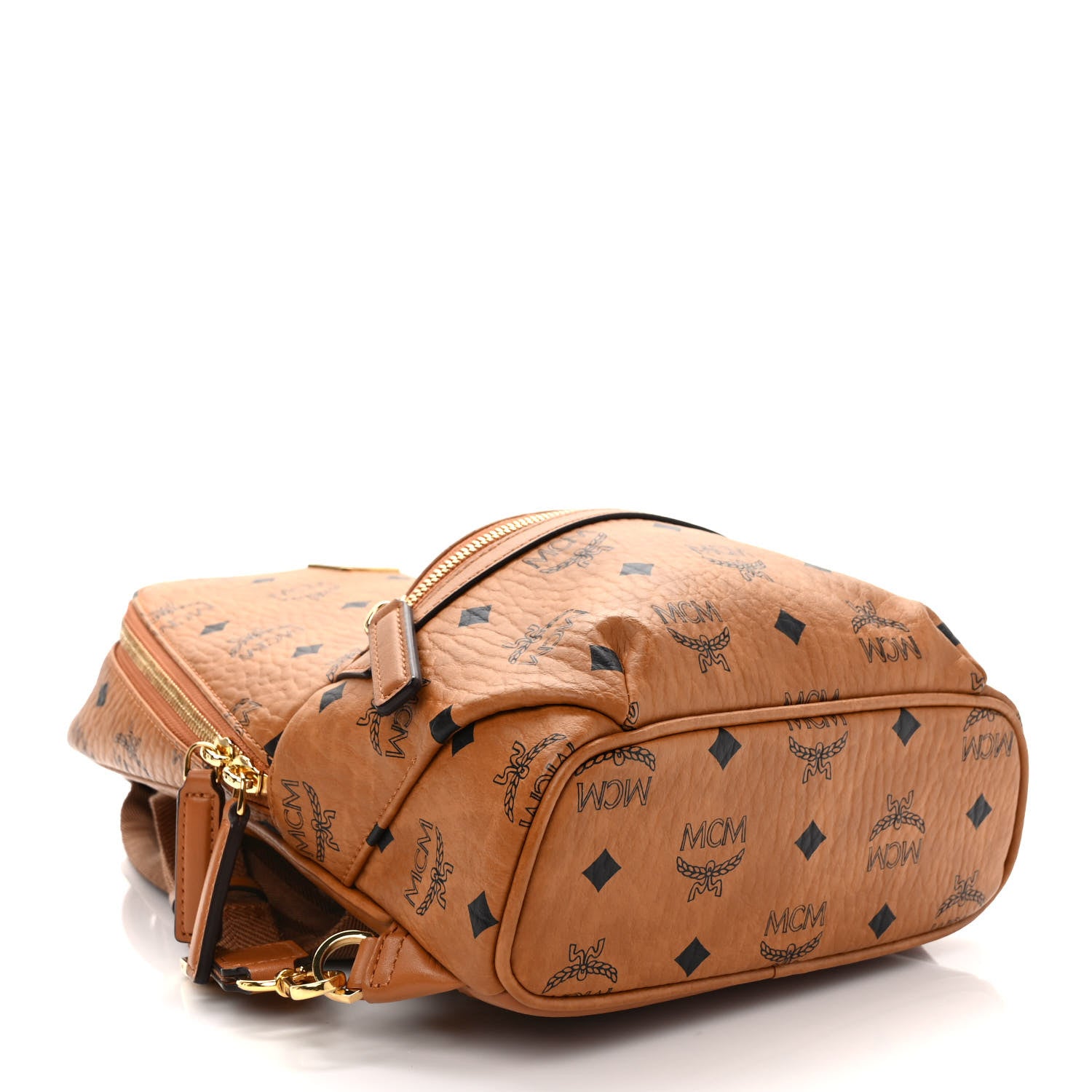 MCM Visetos Klassik Small Sling Bag Cognac 4 of 8