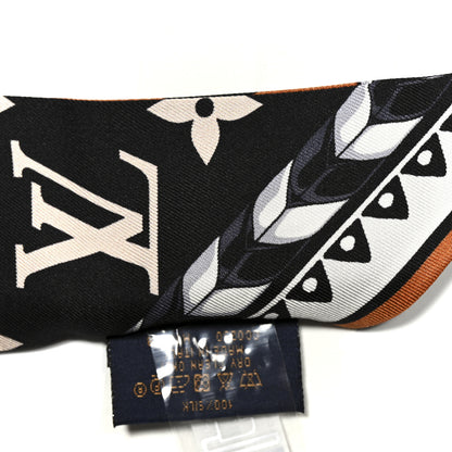Louis Vuitton Silk Monogram LV Crafty Bi Color BB Bandeau Caramel Black 4 of 4