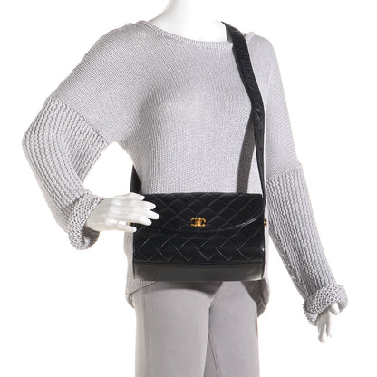 Chanel Lambskin Quilted Flap Shoulder Bag Black 2 of 8