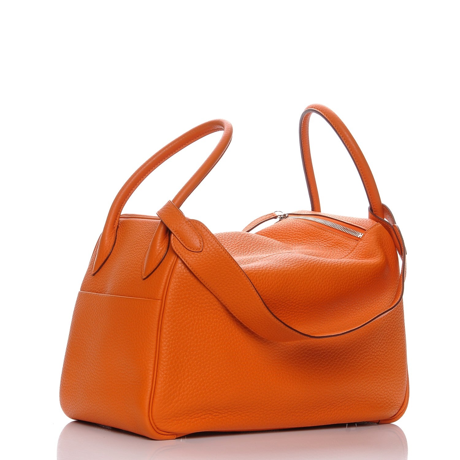Hermes Taurillon Clemence Lindy 34 Orange 3 of 8