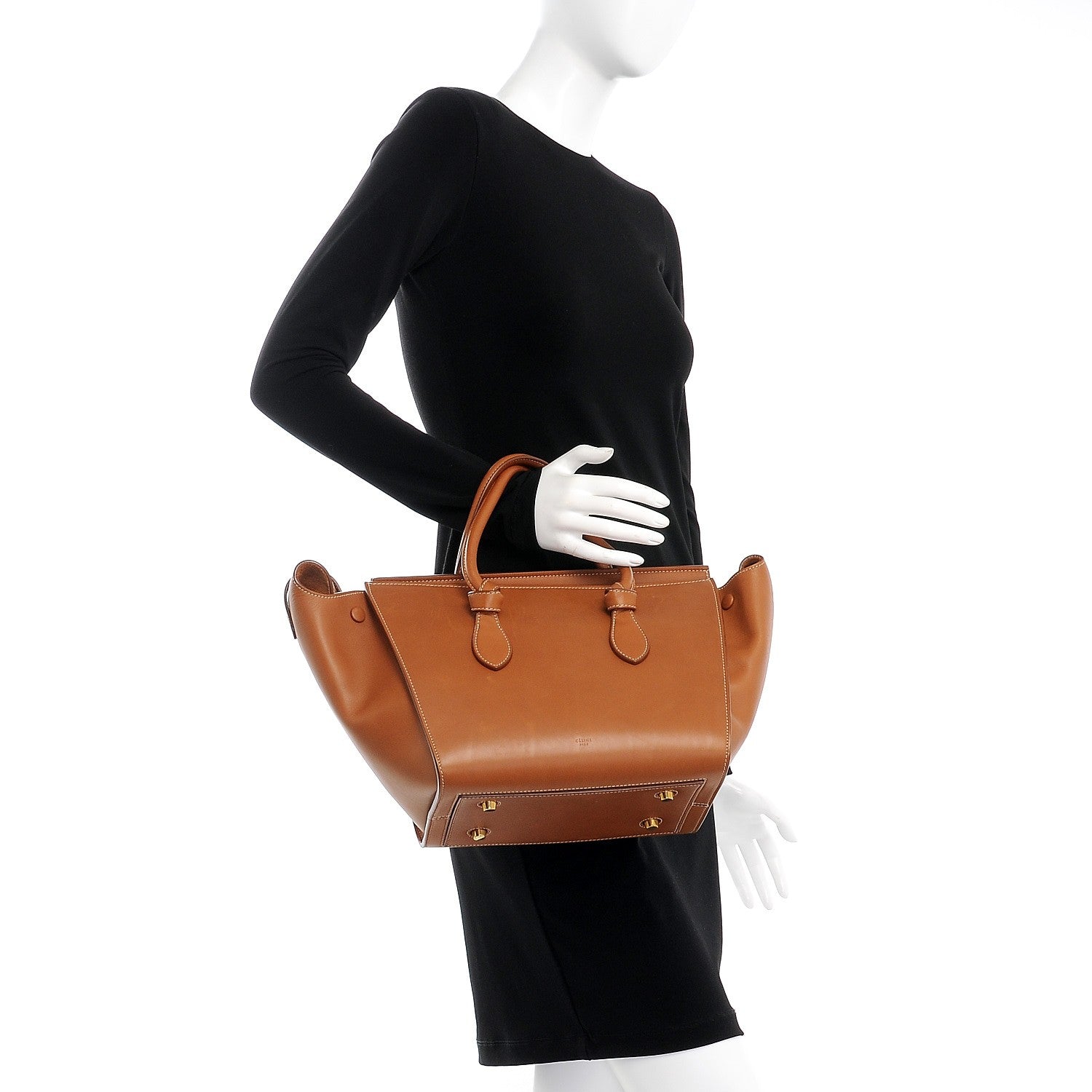 Celine Natural Calfskin Mini Tie Knot Tote Tan 2 of 9
