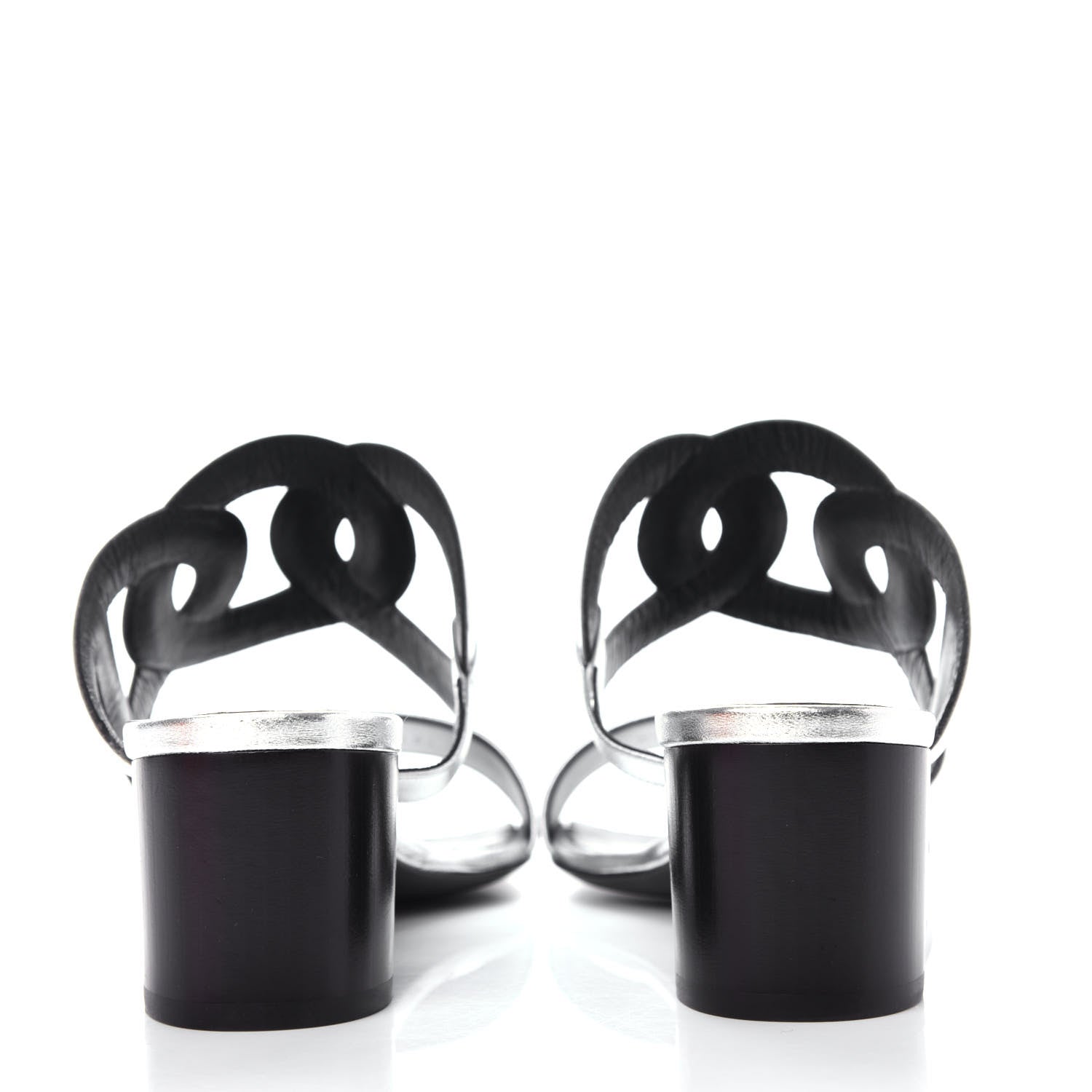 Hermes Metallic Nappa Bikini Sandals 37 Argent 7 of 11