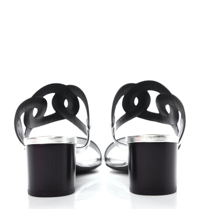 Hermes Metallic Nappa Bikini Sandals 37 Argent 7 of 11