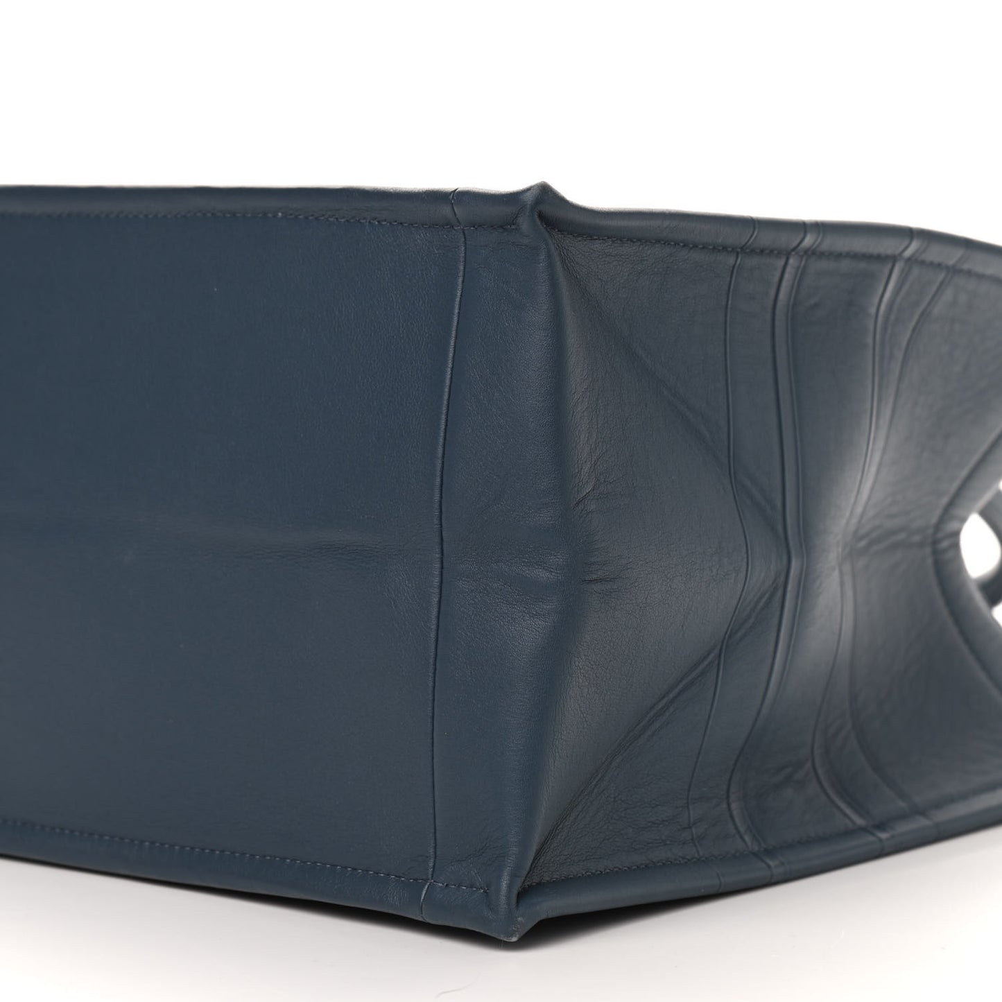 Calfskin Embossed Medium Book Tote Blue