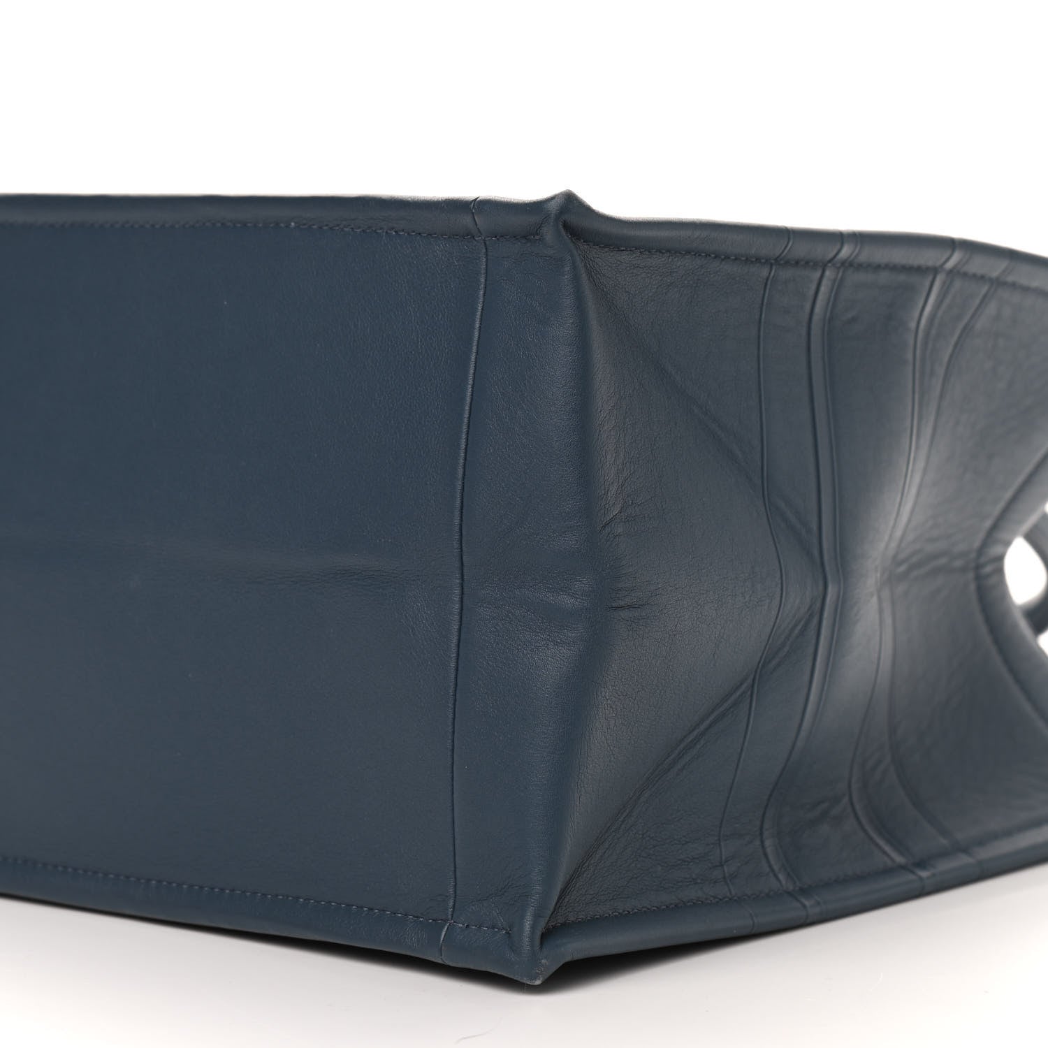 Christian Dior Calfskin Embossed Medium Book Tote Blue 10 of 10