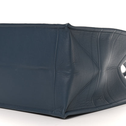 Christian Dior Calfskin Embossed Medium Book Tote Blue 10 of 10