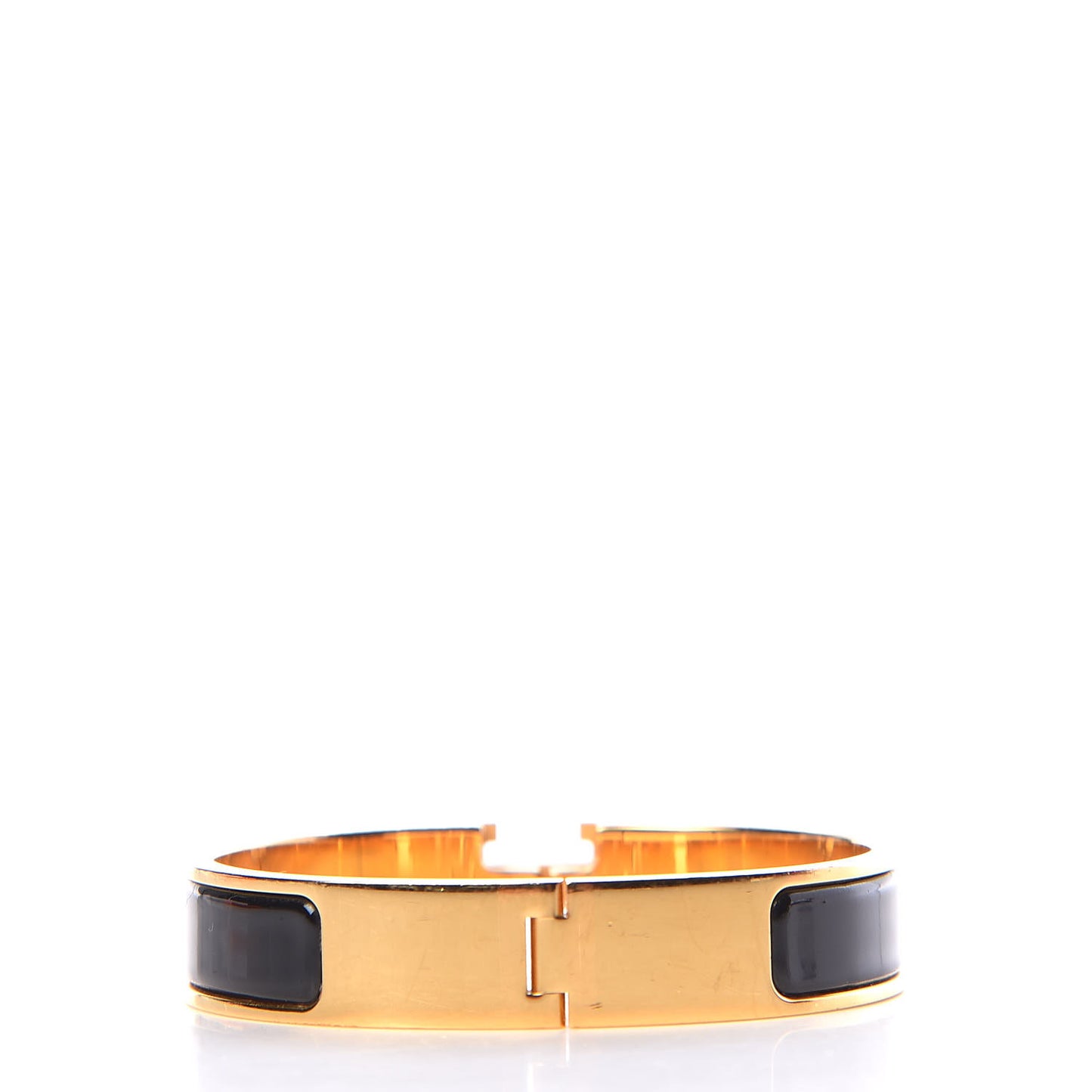Enamel Narrow Clic Clac H Bracelet PM Black