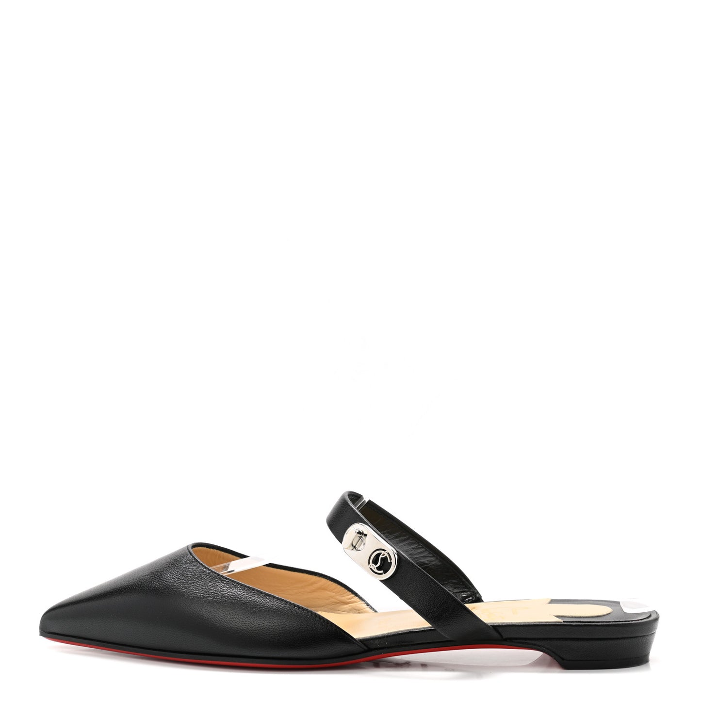 Nappa Choc Lock Flats 38 Black