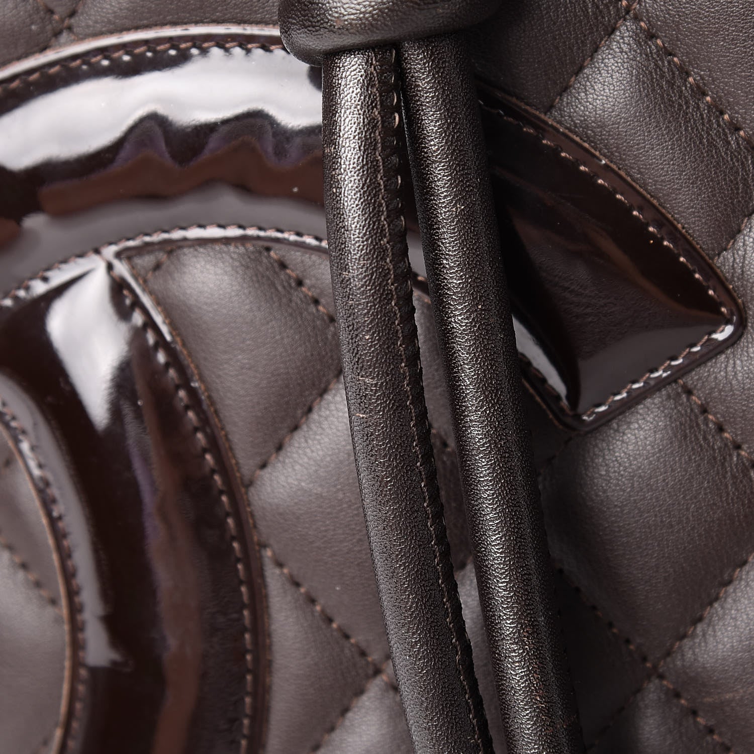 Chanel Calfskin Quilted Large Cambon Tote Brown 23 of 24