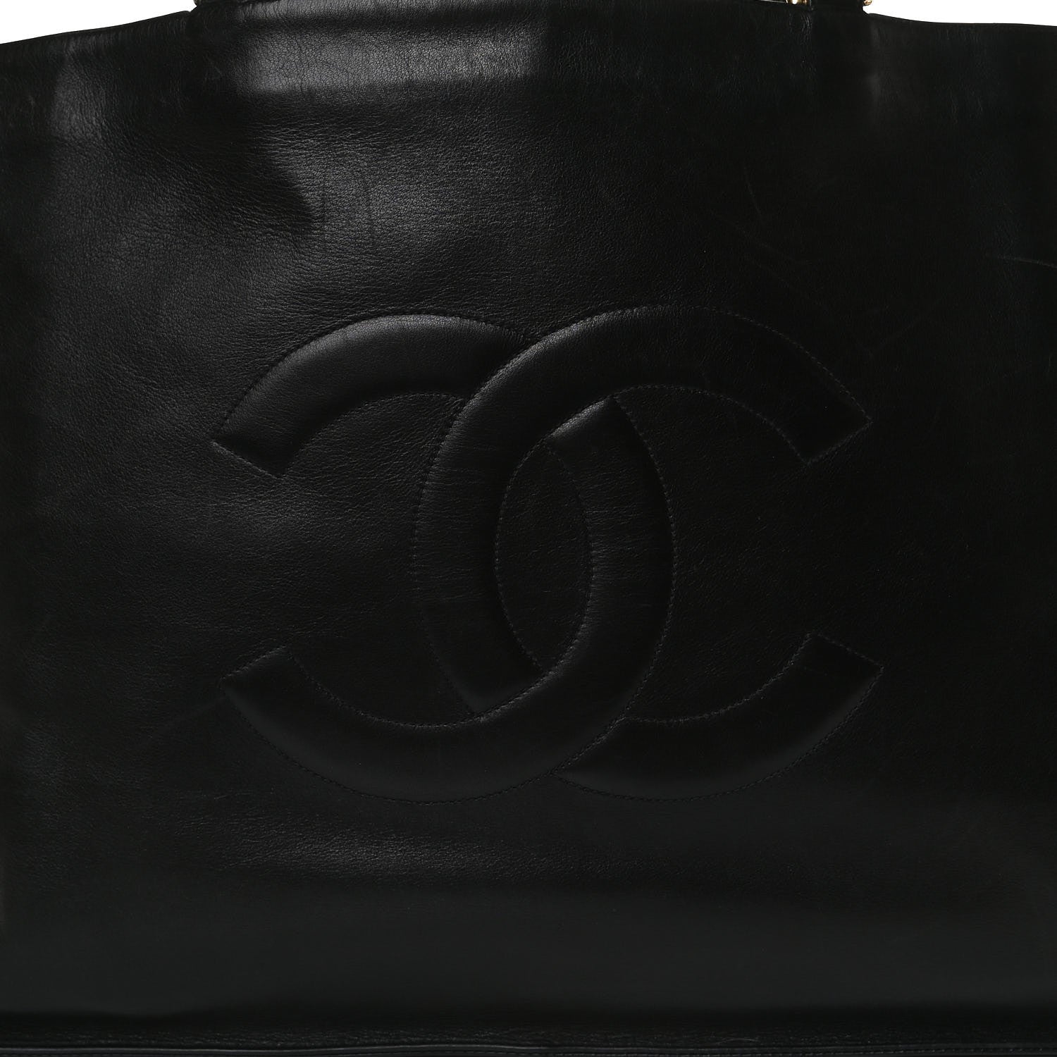 Chanel Lambskin CC Tote Black 8 of 14