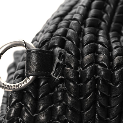 Balenciaga Woven Calfskin Metro Medium Tote Black 10 of 12