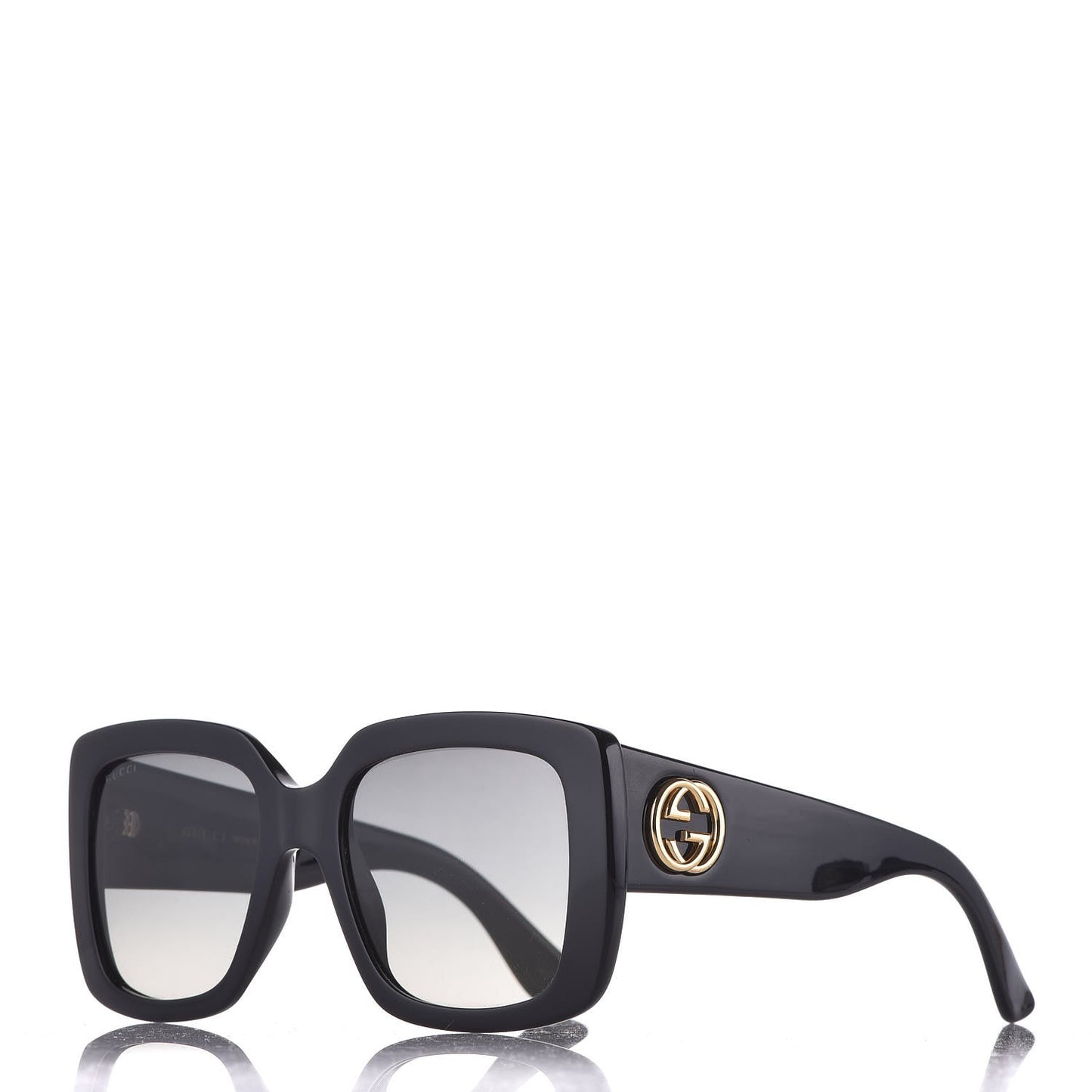 Acetate Square Frame Sunglasses GG0141S Black