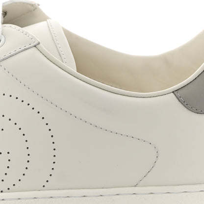 Gucci Calfskin Interlocking G Perforated Mens Ace Sneakers 13 White Grey Sky 11 of 12