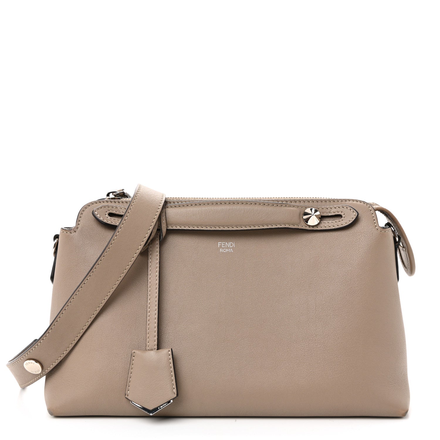 Fendi Vitello Dolce Medium By The Way Boston Bag Tortora 1 of 11