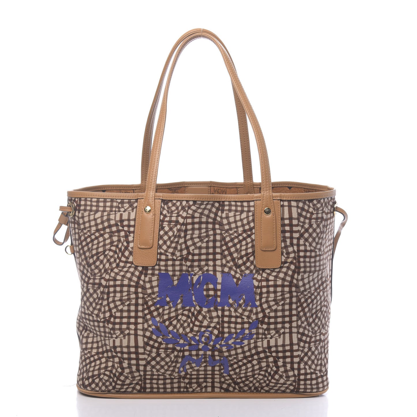 Visetos Medium Liz Reversible Shopper Tote Cognac