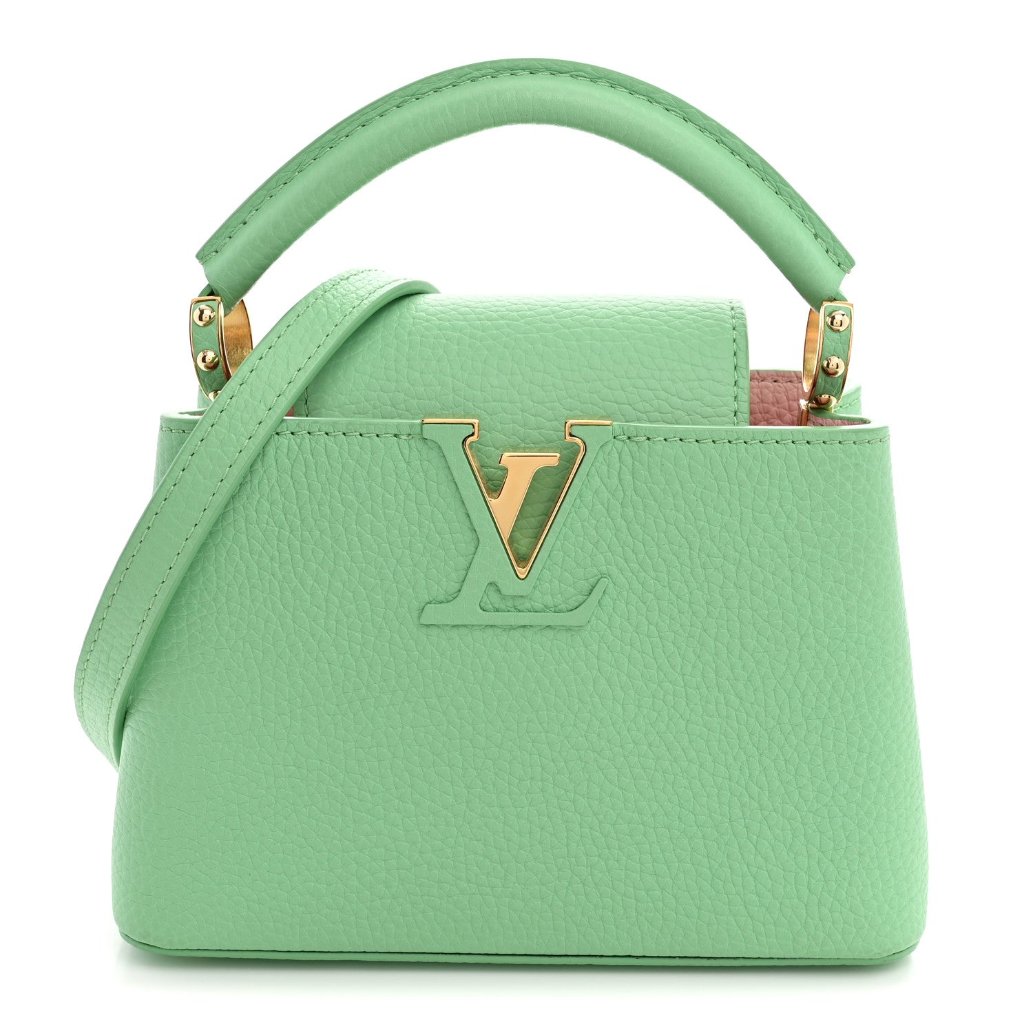Louis Vuitton Taurillon Mini Capucines Vert Pomme 1 of 10