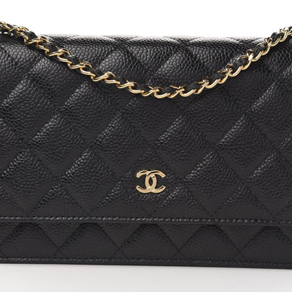 Chanel Caviar Quilted Wallet On Chain WOC Black 11 of 12