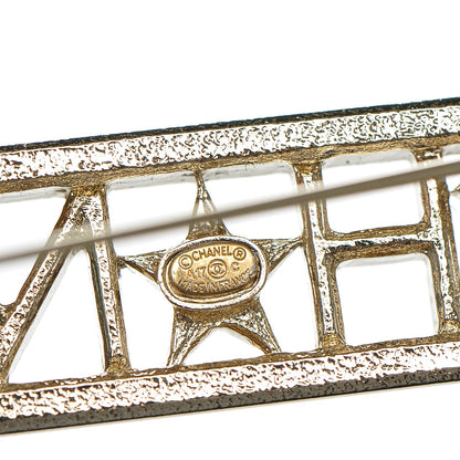 Chanel Star Logo Brooch Gold 4 of 4