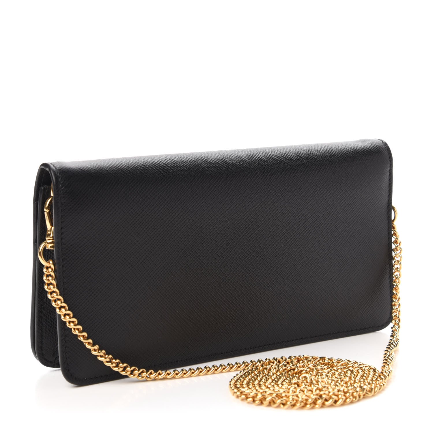 Prada Saffiano Metal Oro Mini Bag Black 3 of 10