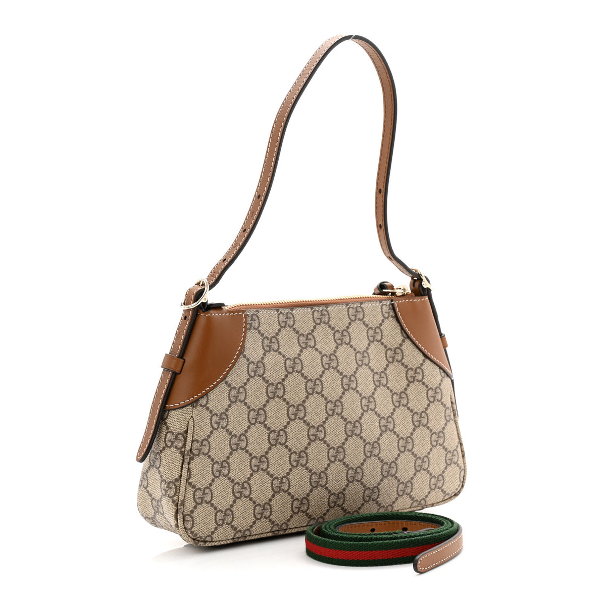 Gucci GG Supreme Monogram Textured Calfskin Small Emblem 