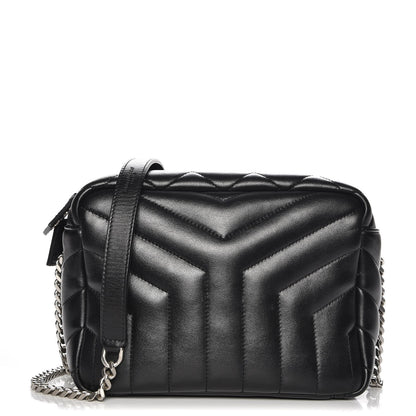 Saint Laurent Calfskin Y Quilted Monogram Small Loulou Bowling Bag Black 1 of 7