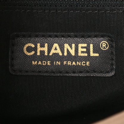 Chanel Sheepskin Quilted Vintage Mademoiselle Flap Beige Black 6 of 11