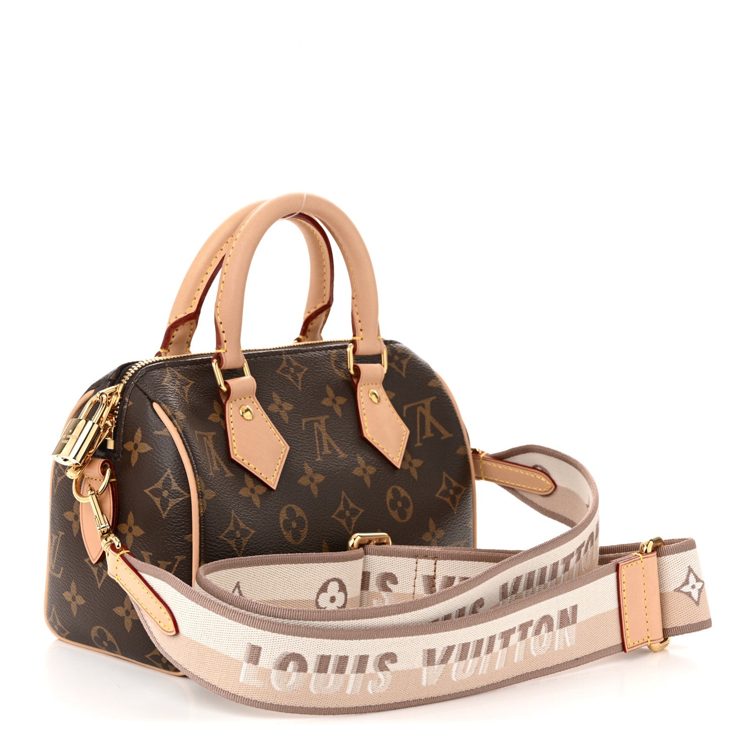 Louis Vuitton Monogram Speedy Bandouliere 20 Beige 3 of 10