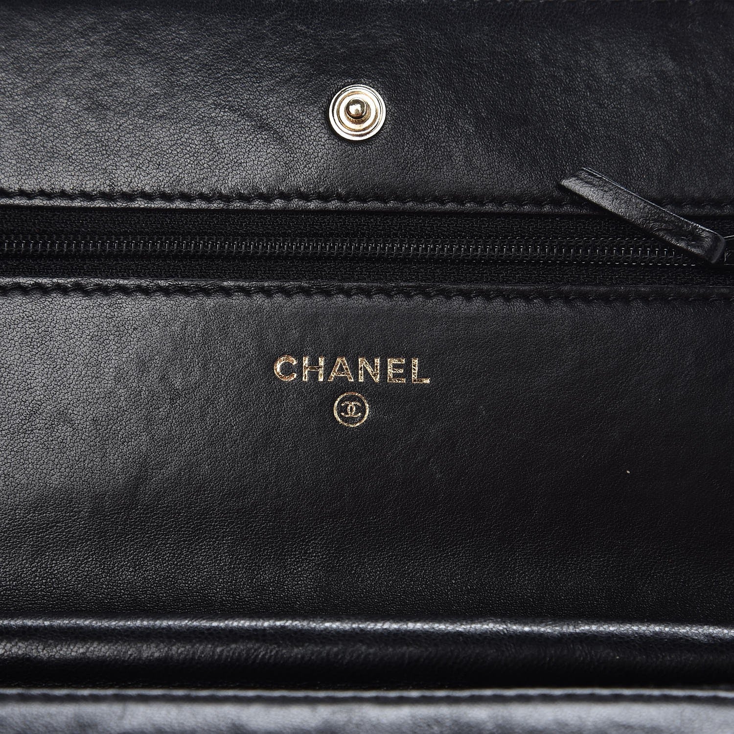 Chanel Lambskin Quilted Wallet On Chain WOC Black 6 of 9