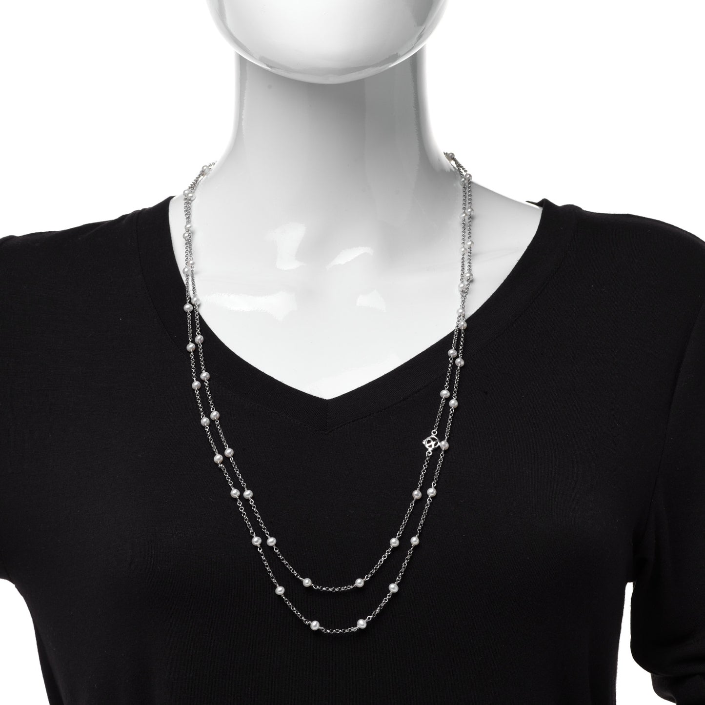 Sterling Silver Freshwater Pearl Bead Chain Necklace