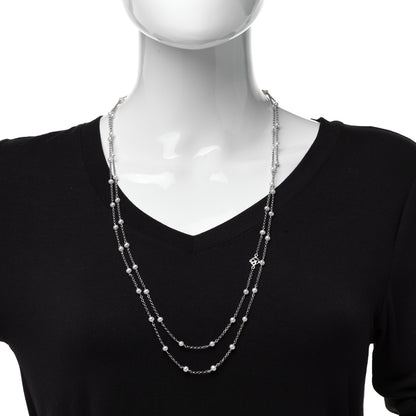 David Yurman Sterling Silver Freshwater Pearl Bead Chain Necklace 2 of 5
