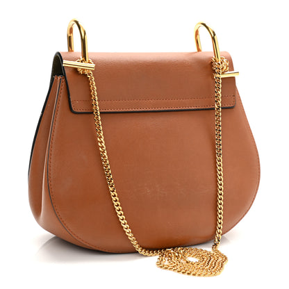 Chloe Suede Smooth Calfskin Drew Shoulder Bag Caramel 3 of 13