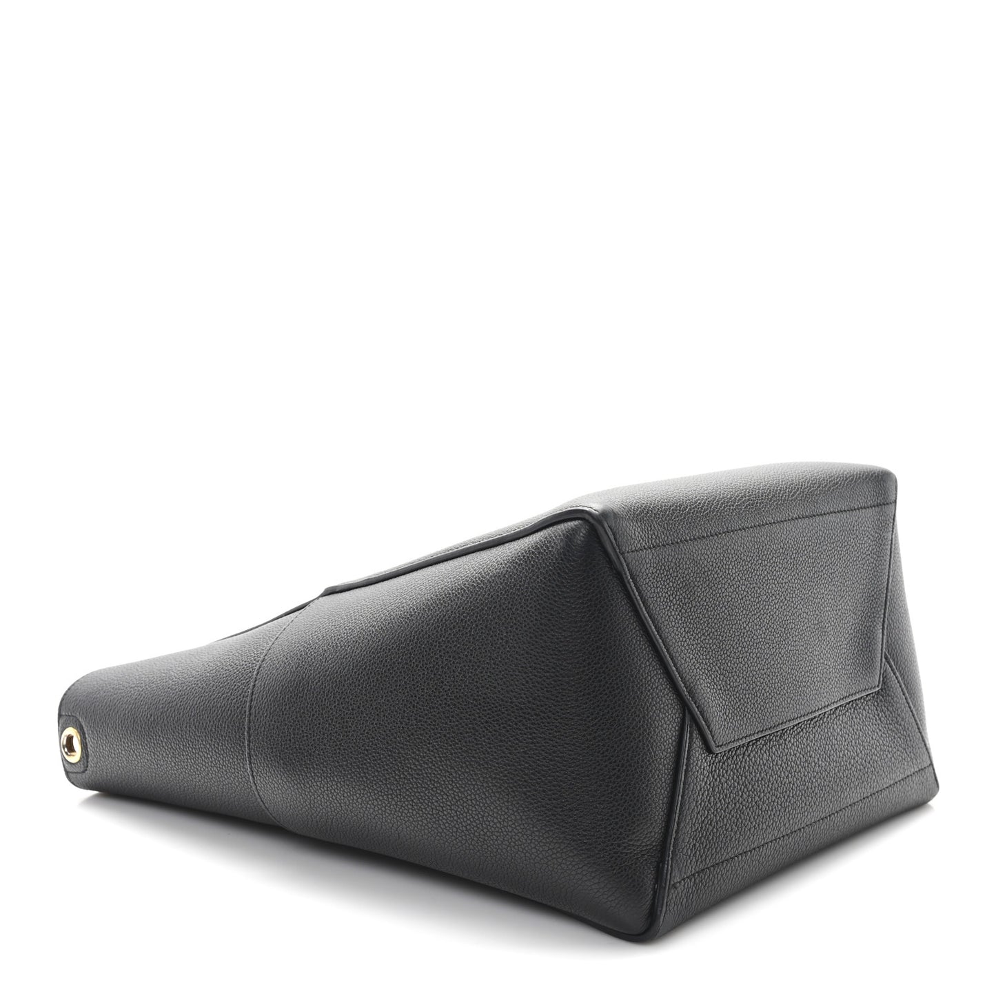 Soft Grained Calfskin Sangle Bucket Bag Black