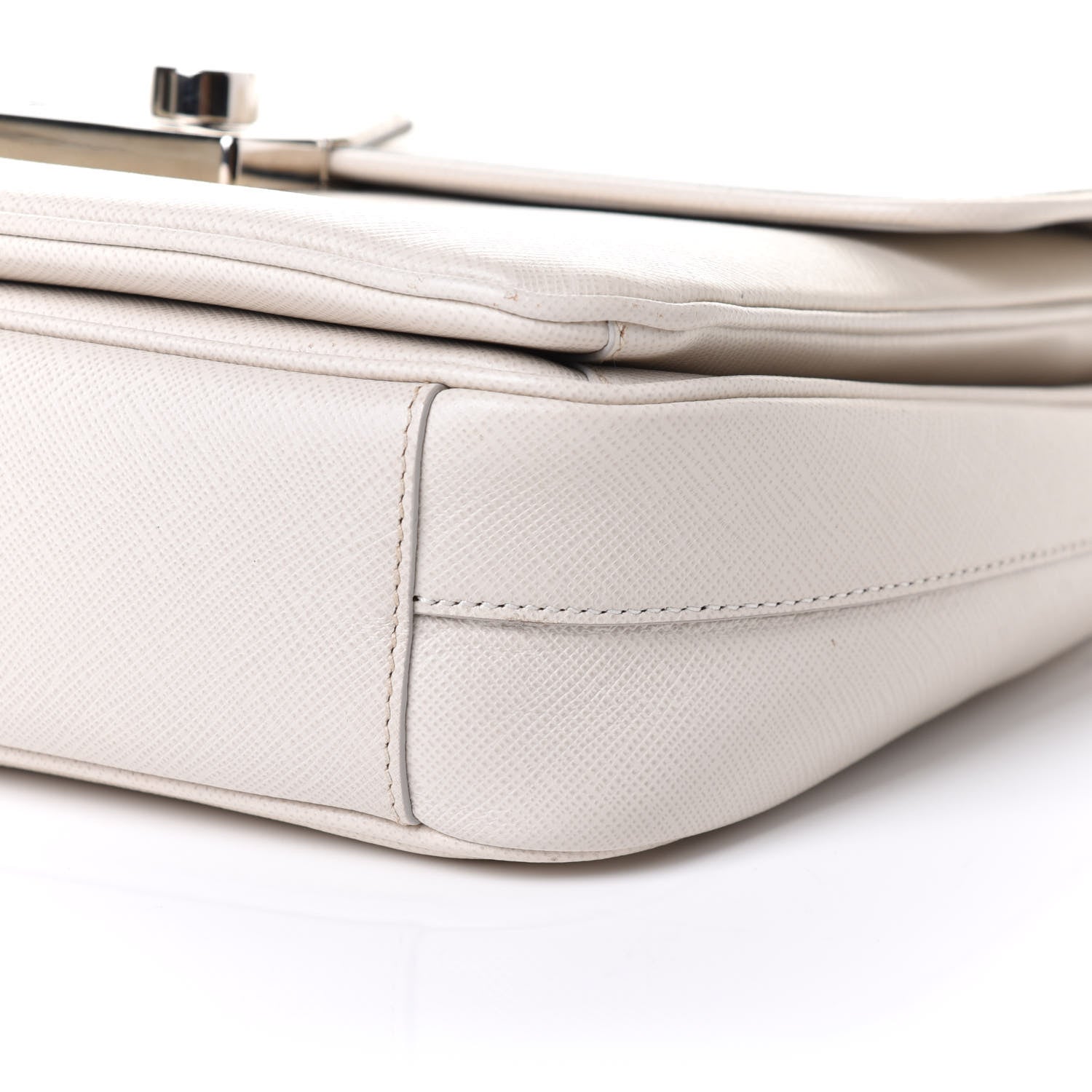 Prada Saffiano Lux Sound Top Handle Pomice 11 of 12