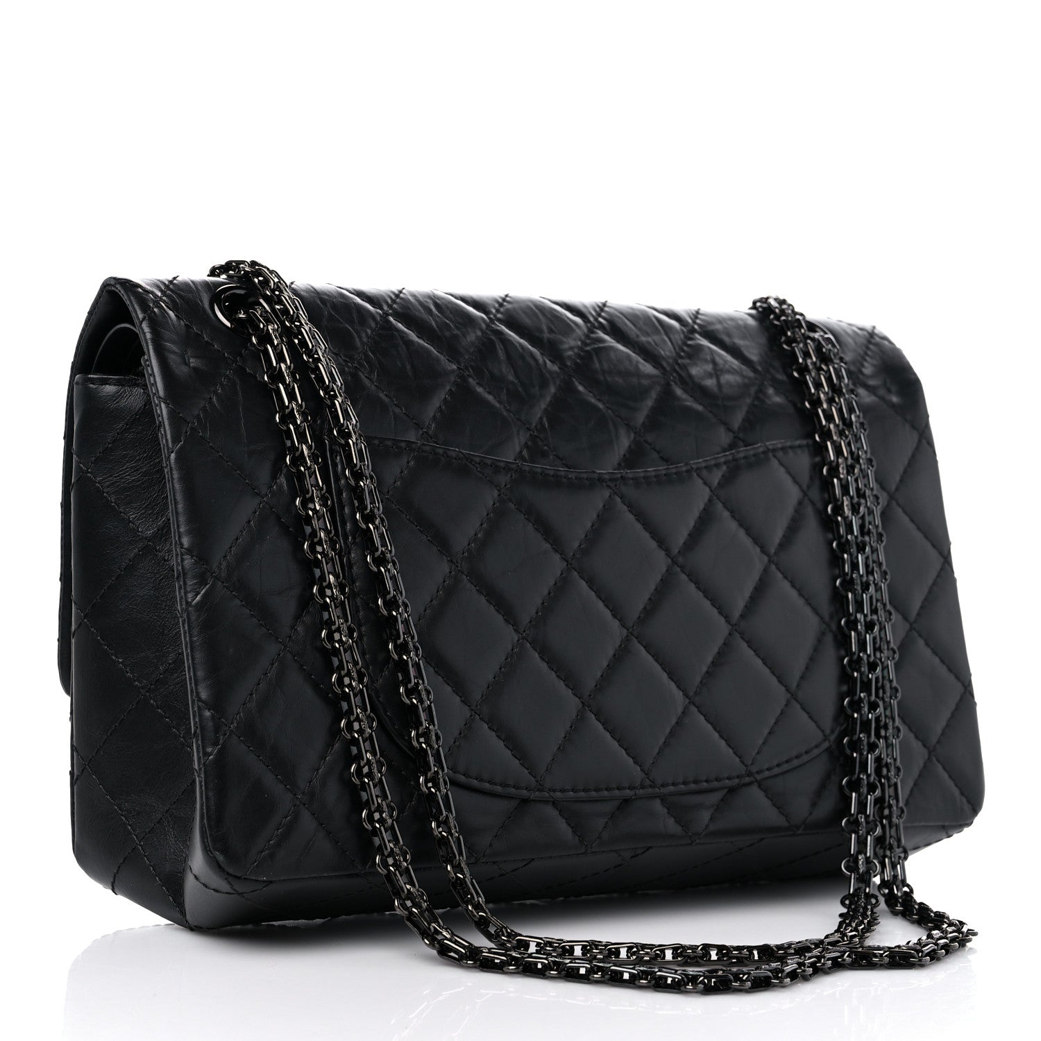 Chanel Aged Calfskin Quilted 2.55 Reissue 226 Flap So Black 3 of 11