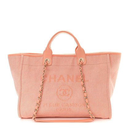 Chanel Mixed Fibers Calfskin Medium Deauville Tote Light Orange 1 of 10