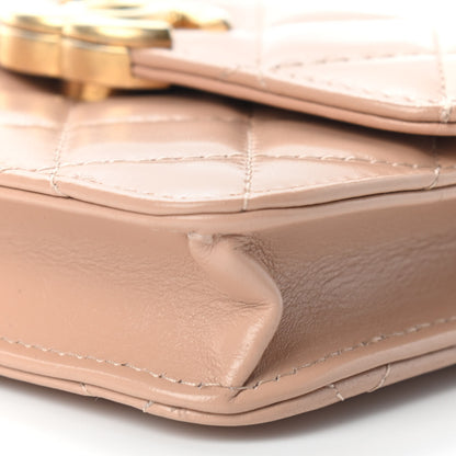 Chanel Calfskin Quilted Perfect Fit Coin Purse With Chain Beige 8 of 8