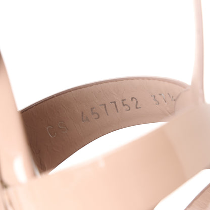 Saint Laurent Patent Tribute 105 Platform Sandals 37.5 Nude 9 of 10