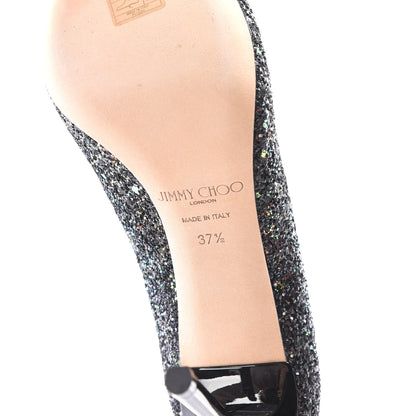 Jimmy Choo Glitter Romy 100 Pumps 37.5 Black 6 of 7
