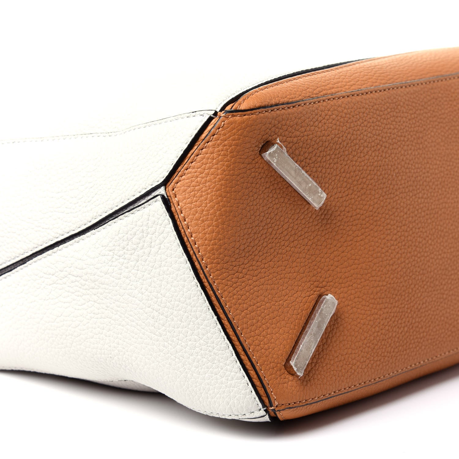 Loewe Calfskin Medium Puzzle Bag Tan Soft White 6 of 13
